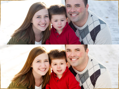 Headswap editing before and after - Boise portrait photography - senior pictures, family photography, children photographer, engagement photos