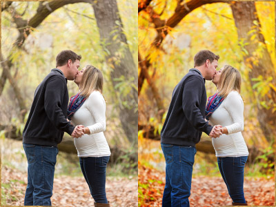 Color enhancement before and after - Boise portrait photography - senior pictures, family photography, children photographer, engagement photos