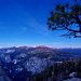 Nevada and Vernal Fall at dusk from Glacier Point, Yosemite National Park, California