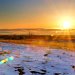 Winter sunset north of Eagle, Idaho